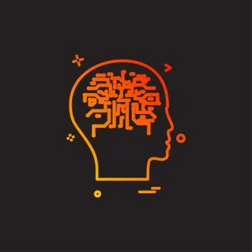 Artificial brain intelligence robot icon vector design Stock Illustration