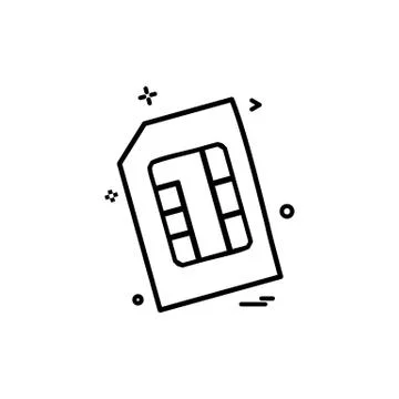 Artificial card intelligence sim icon vector design Stock Illustration