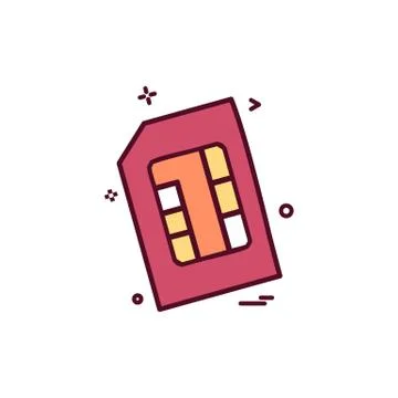 Artificial card intelligence sim icon vector design Illustrazione stock