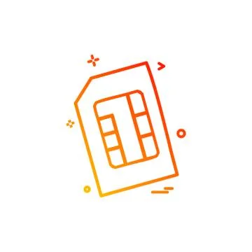 Artificial card intelligence sim icon vector design Stock Illustration