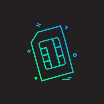 Artificial card intelligence sim icon vector design Illustrazione stock