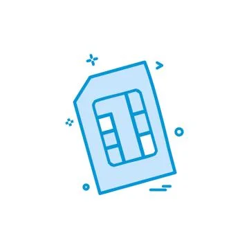 Artificial card intelligence sim icon vector design Illustrazione stock