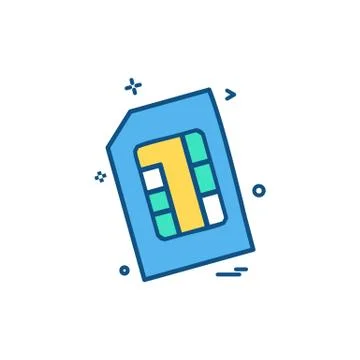 Artificial card intelligence sim icon vector design Stock Illustration