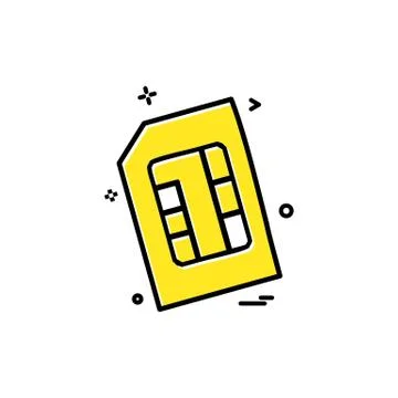 Artificial card intelligence sim icon vector design Illustrazione stock