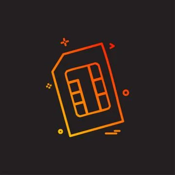 Artificial card intelligence sim icon vector design Stock Illustration