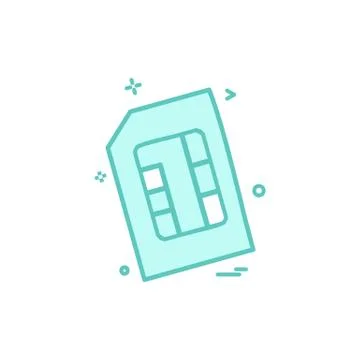 Artificial card intelligence sim icon vector design Stock Illustration