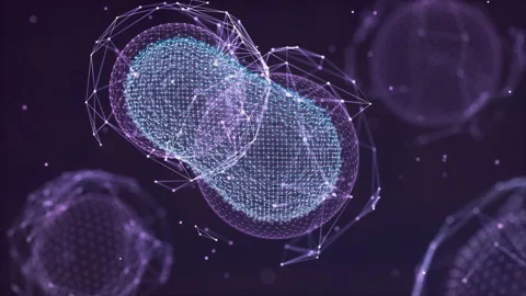 Artificial cells dividing, animation Video stock 178587129