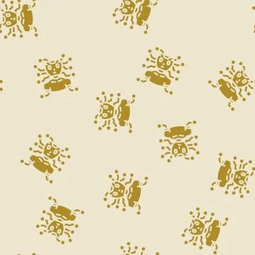 Artificial chat bot glyph vector seamless pattern Stock Illustration