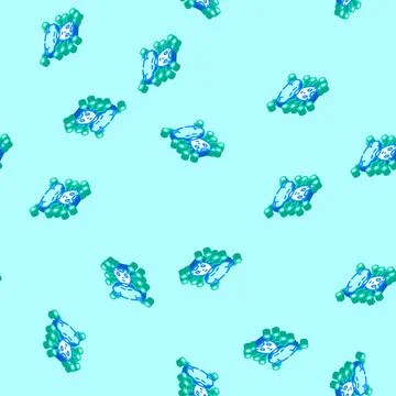 Artificial chat bot isometric icon seamless pattern Illustrazione stock