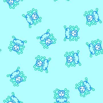 Artificial chat bot vector seamless pattern Stock Illustration