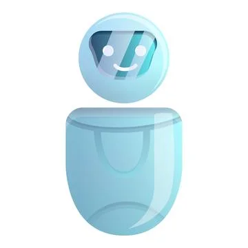 Artificial chatbot icon, cartoon style Stock Illustration