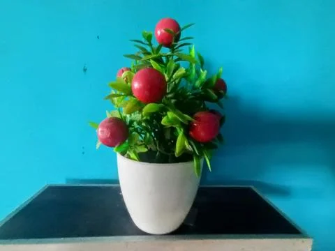 Artificial Cherry Plant Foto stock
