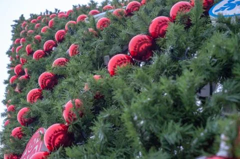 Artificial Christmas tree Stock Photos