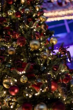 Artificial christmas tree Stock Photos
