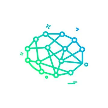 Artificial circuit ic intelligence icon vector design Stock Illustration