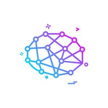 Artificial circuit ic intelligence icon vector design イラスト素材