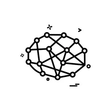 Artificial circuit ic intelligence icon vector design 스톡 일러스트