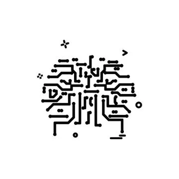 Artificial circuit ic intelligence icon vector design Stock Illustration