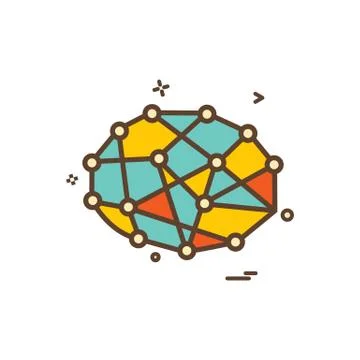 Artificial circuit ic intelligence icon vector design イラスト素材