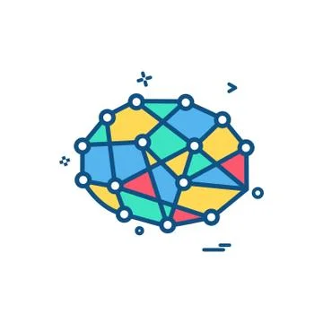 Artificial circuit ic intelligence icon vector design イラスト素材