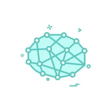 Artificial circuit ic intelligence icon vector design 스톡 일러스트