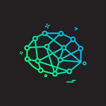 Artificial circuit ic intelligence icon vector design 스톡 일러스트