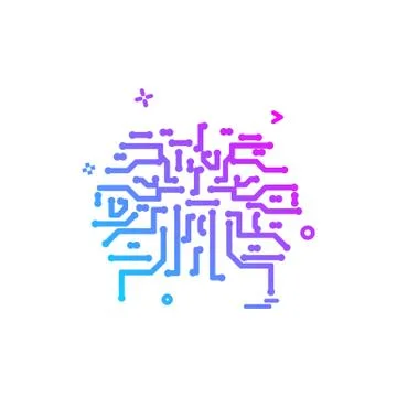 Artificial circuit ic intelligence icon vector design 库存插图