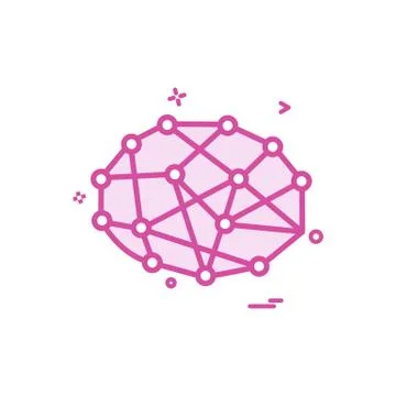 Artificial circuit ic intelligence icon vector design 스톡 일러스트