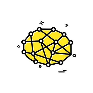 Artificial circuit ic intelligence icon vector design Illustrazione stock