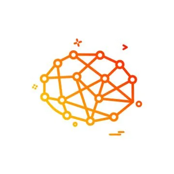 Artificial circuit ic intelligence icon vector design 스톡 일러스트