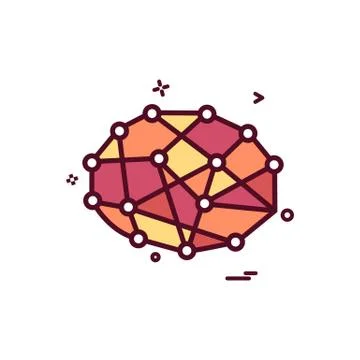Artificial circuit ic intelligence icon vector design 스톡 일러스트