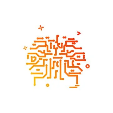 Artificial circuit ic intelligence icon vector design Stock Illustration