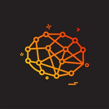 Artificial circuit ic intelligence icon vector design イラスト素材