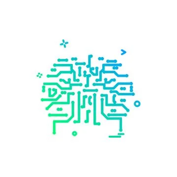 Artificial circuit ic intelligence icon vector design Illustrazione stock