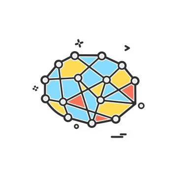 Artificial circuit ic intelligence icon vector design Illustrazione stock