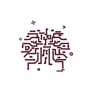 Artificial circuit ic intelligence icon vector design 스톡 일러스트