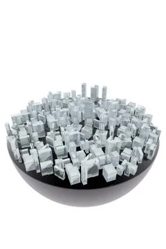 Artificial city Illustrazione stock