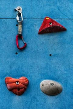 Artificial climbing wall Foto stock