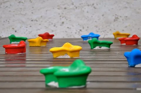 Artificial climbing wall Stock Photos