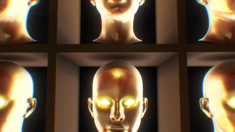 Artificial Clone Heads Stock Footage 263827603