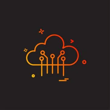 Artificial cloud intelligence icon vector design Stock Illustration