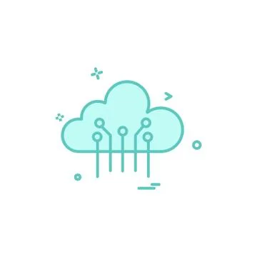 Artificial cloud intelligence icon vector design Stock Illustration