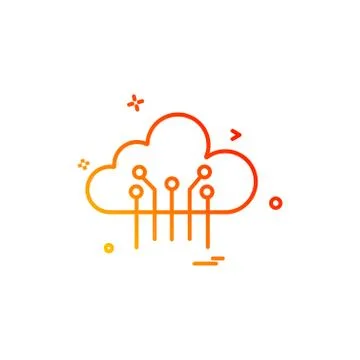 Artificial cloud intelligence icon vector design Stock Illustration
