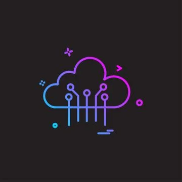 Artificial cloud intelligence icon vector design Stock Illustration