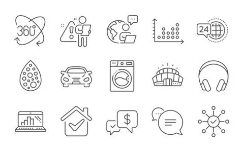 Artificial colors, Payment received and Washing machine icons set. Vector Ilustración de archivo