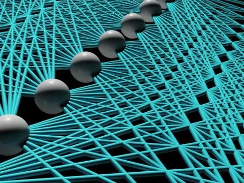 Artificial deep neural network pattern Stock Illustration