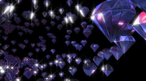 Artificial diamonds running Stock Footage