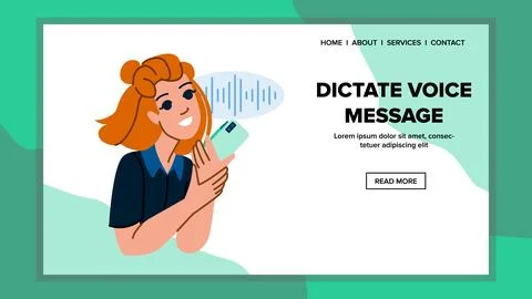 Artificial dictate voice message vector Ilustração Stock