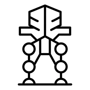 Artificial exoskeleton icon outline vector. Robot suit Stock Illustration