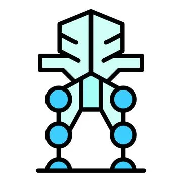 Artificial exoskeleton icon vector flat Illustrazione stock